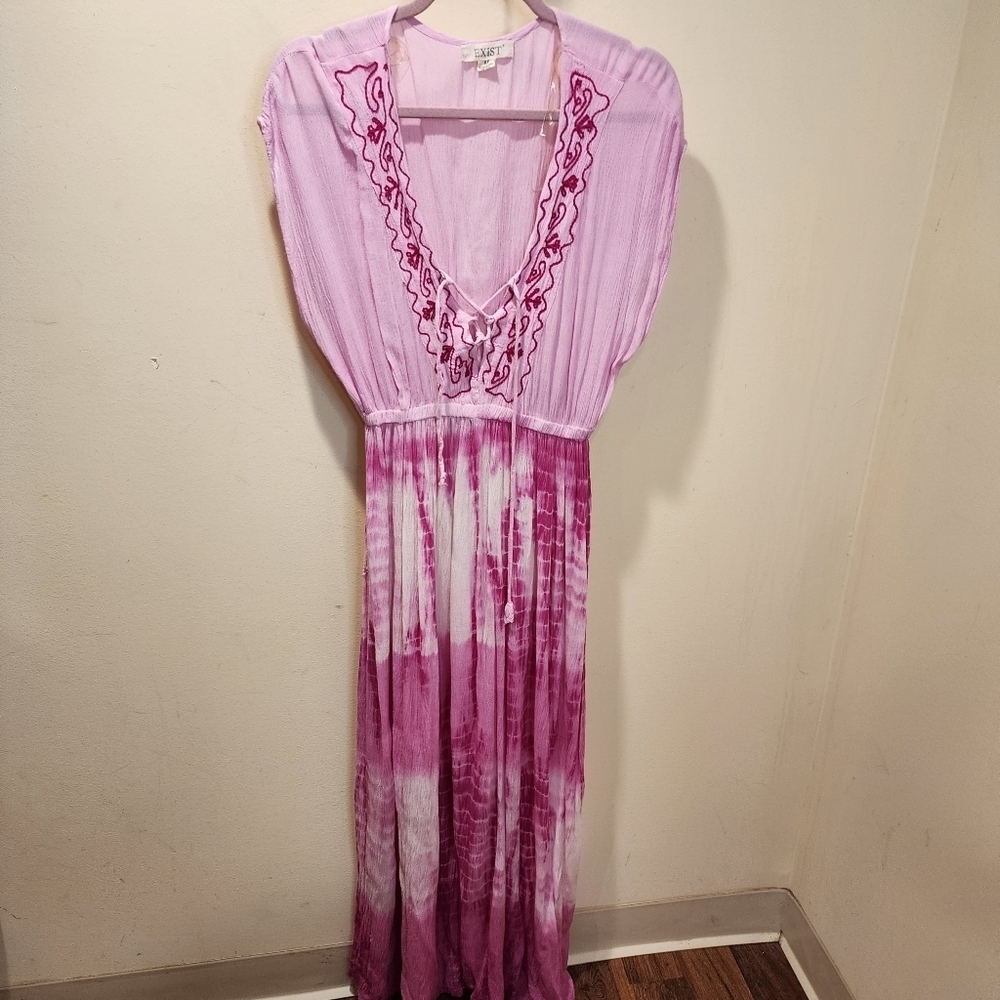 EXIST Women's Pink Tie Dye Maxi dress size M